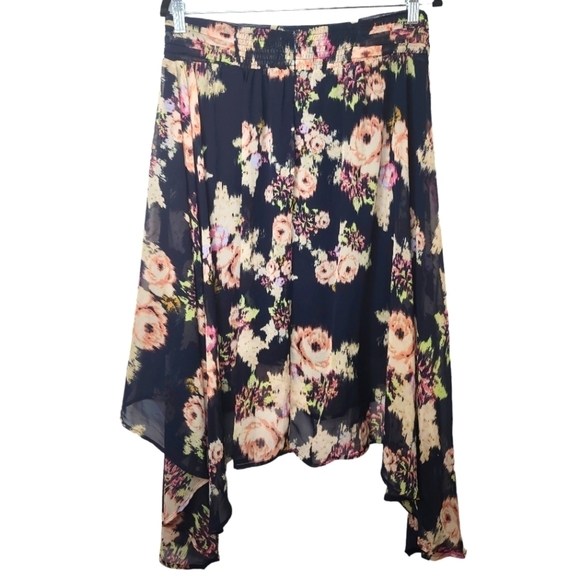 DANIEL RAINN Navy Floral Skirt Size Medium - Picture 4 of 5
